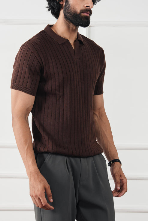 Coffee brown Polo Shirt for Men