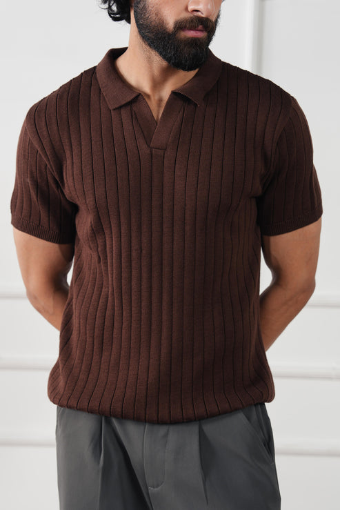 Coffee brown Polo Shirt for Men