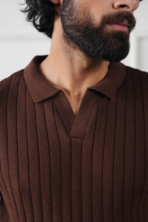 Coffee brown Polo Shirt for Men