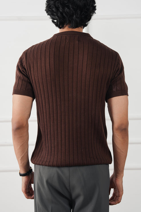 Coffee brown Polo Shirt for Men