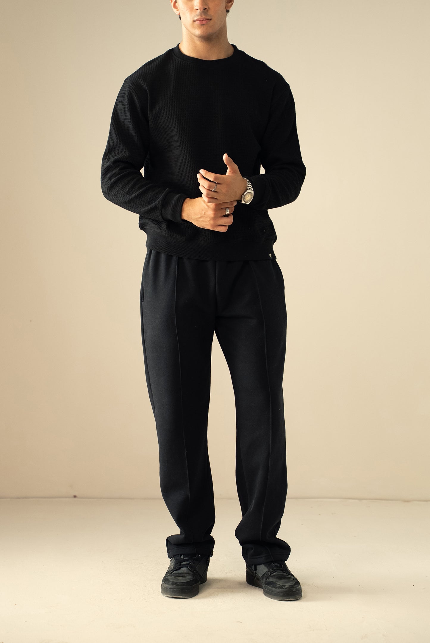 Waffle Knit Sweatshirt (MSS-02)