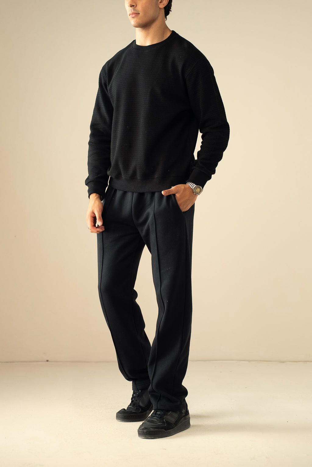 Waffle Knit Sweatshirt (MSS-02)