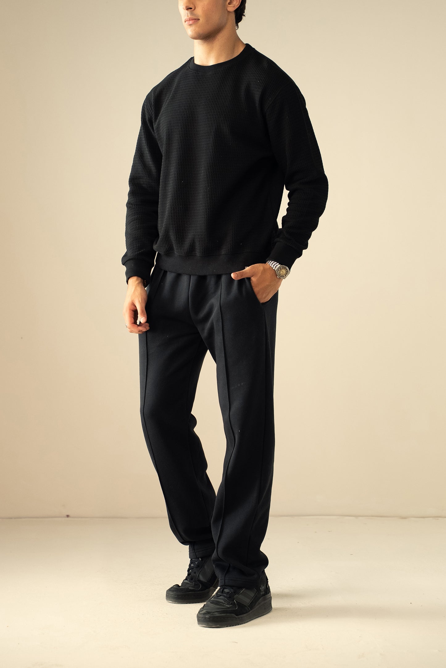 Waffle Knit Sweatshirt (MSS-02)