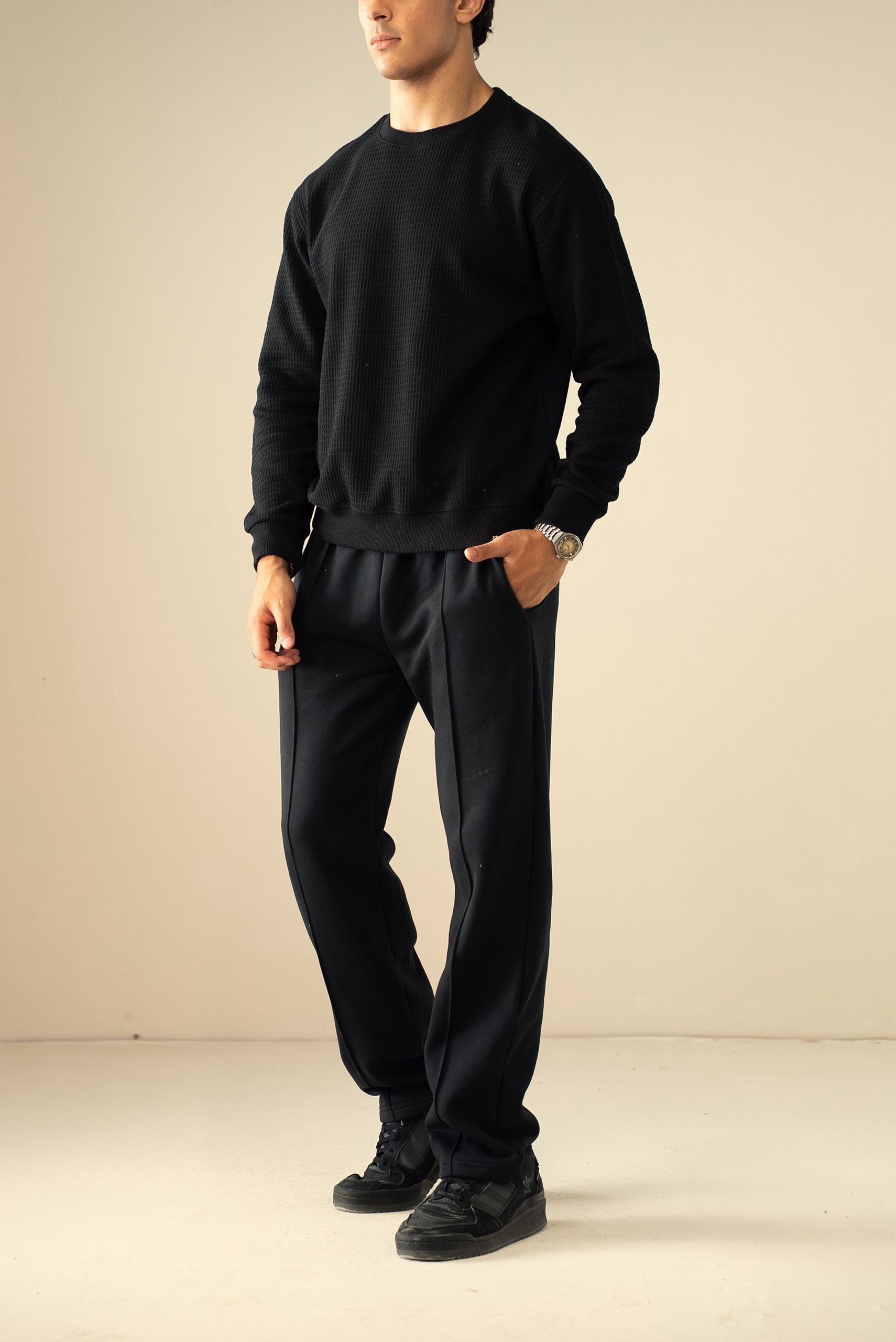 Waffle Knit Sweatshirt (MSS-02)