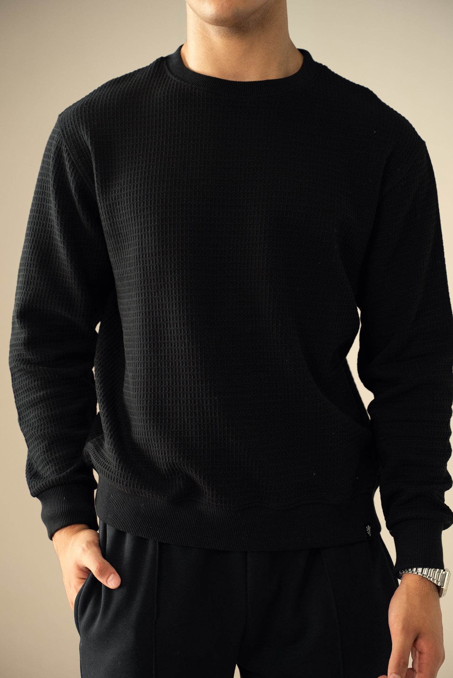 Waffle Knit Sweatshirt (MSS-02)