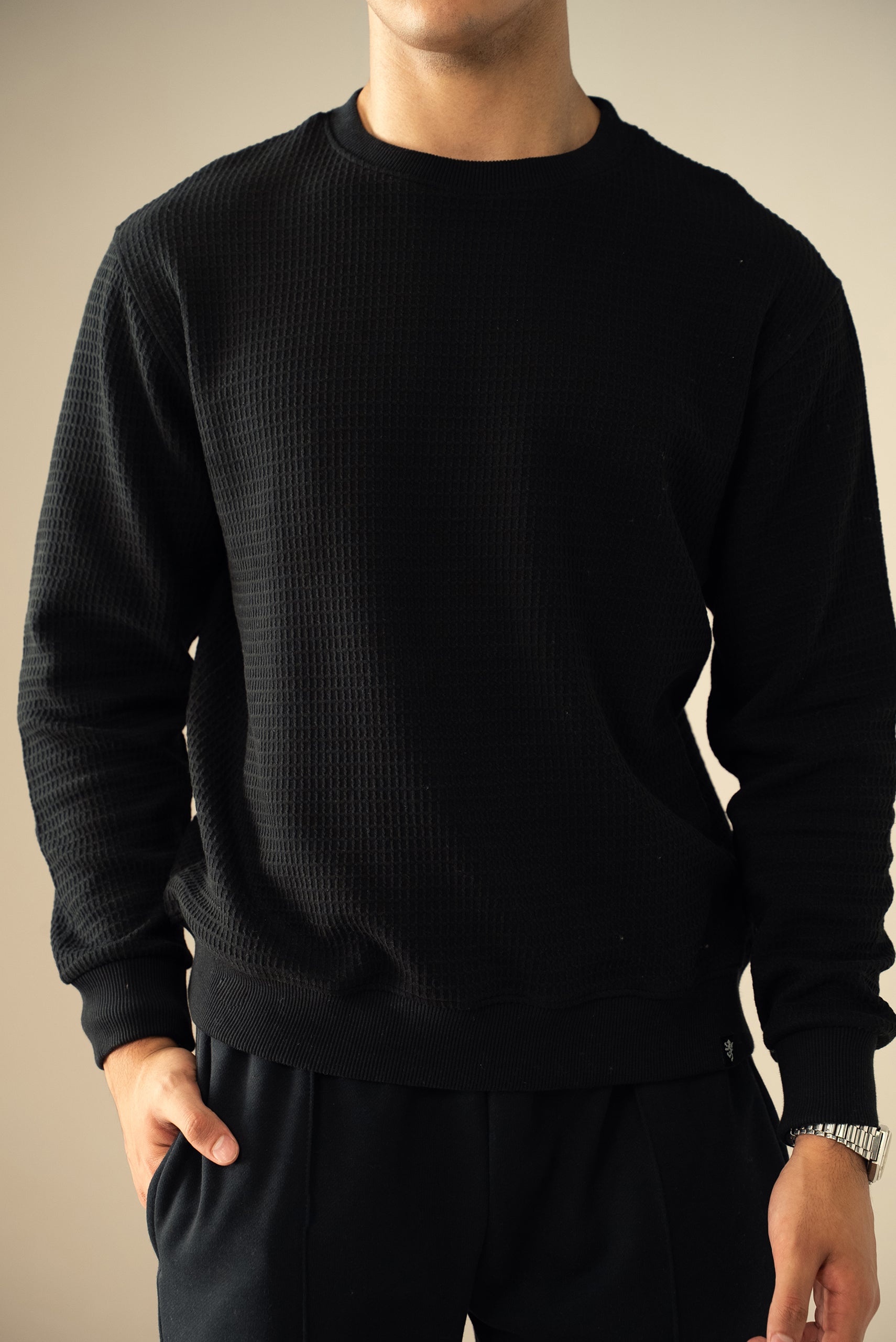 Waffle Knit Sweatshirt (MSS-02)