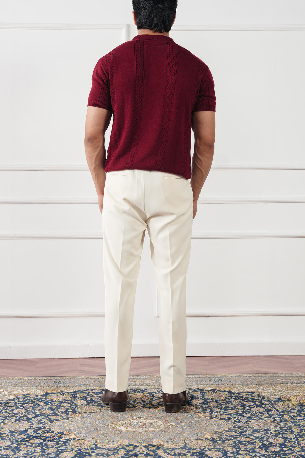 Cable Knit Polo Shirt (MKP-08)