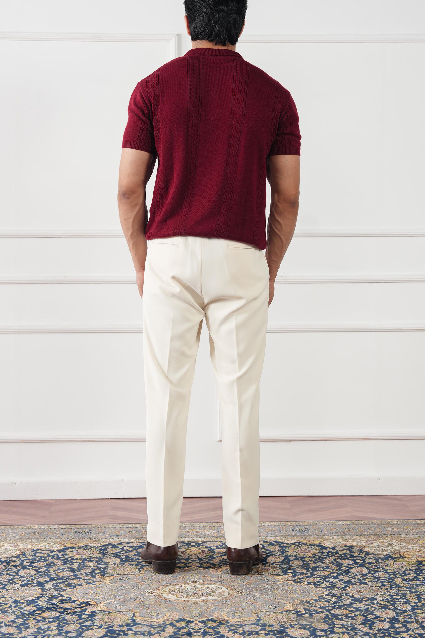 Cable Knit Polo Shirt (MKP-08)