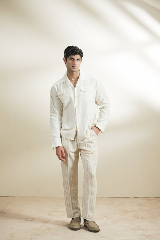 Double Pocket Linen Shirt (MCS-07)