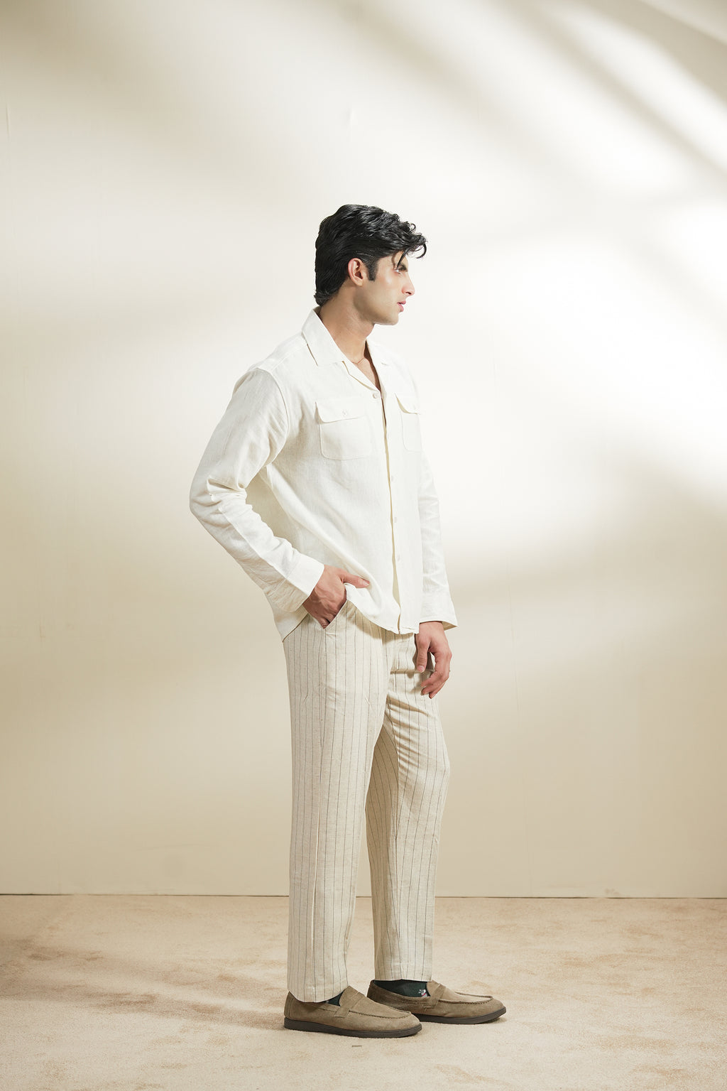 Double Pocket Linen Shirt (MCS-07)