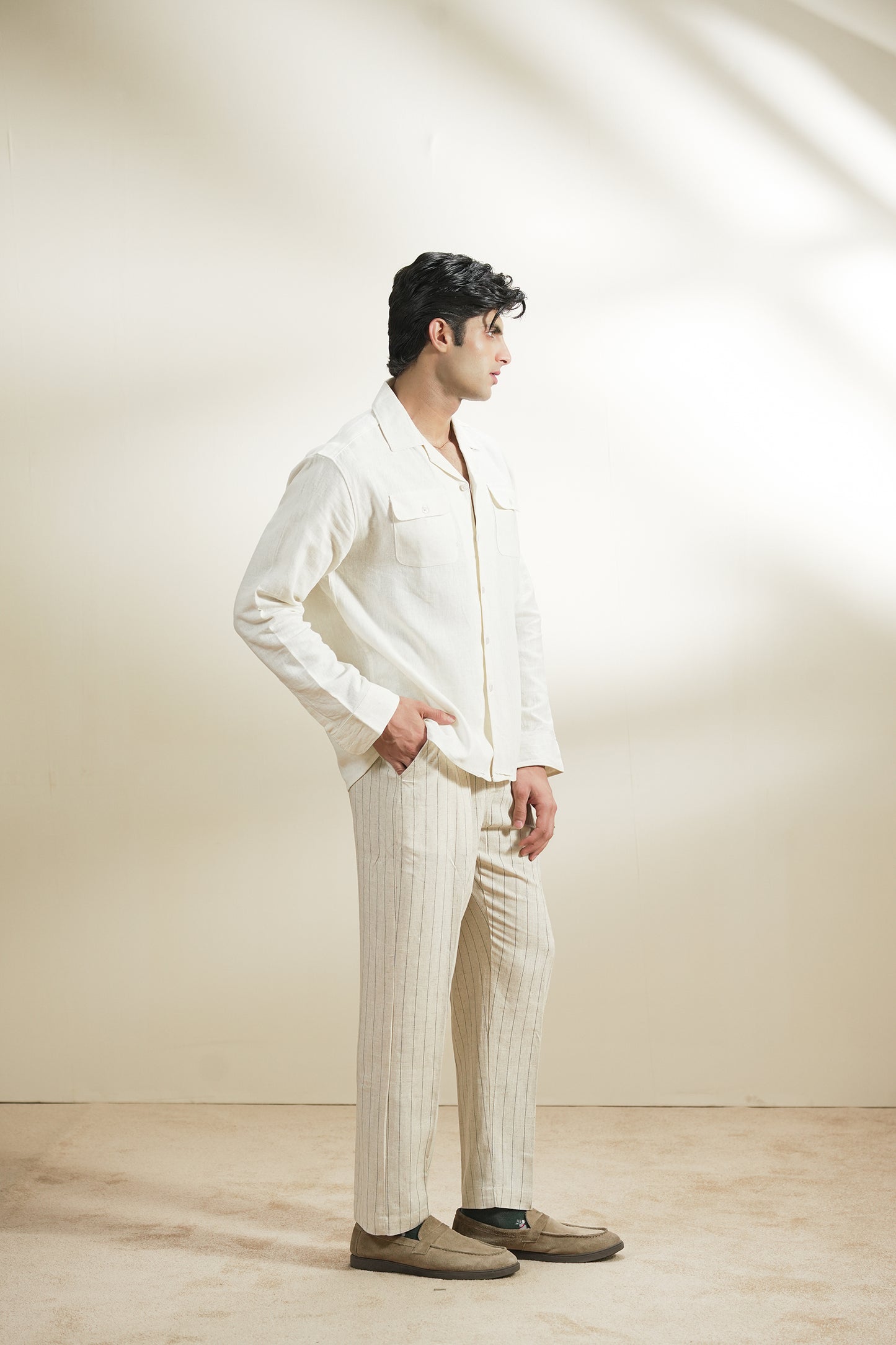 Double Pocket Linen Shirt (MCS-07)