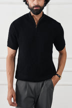 Mockneck Knit Polo Shirt (MKP-13)