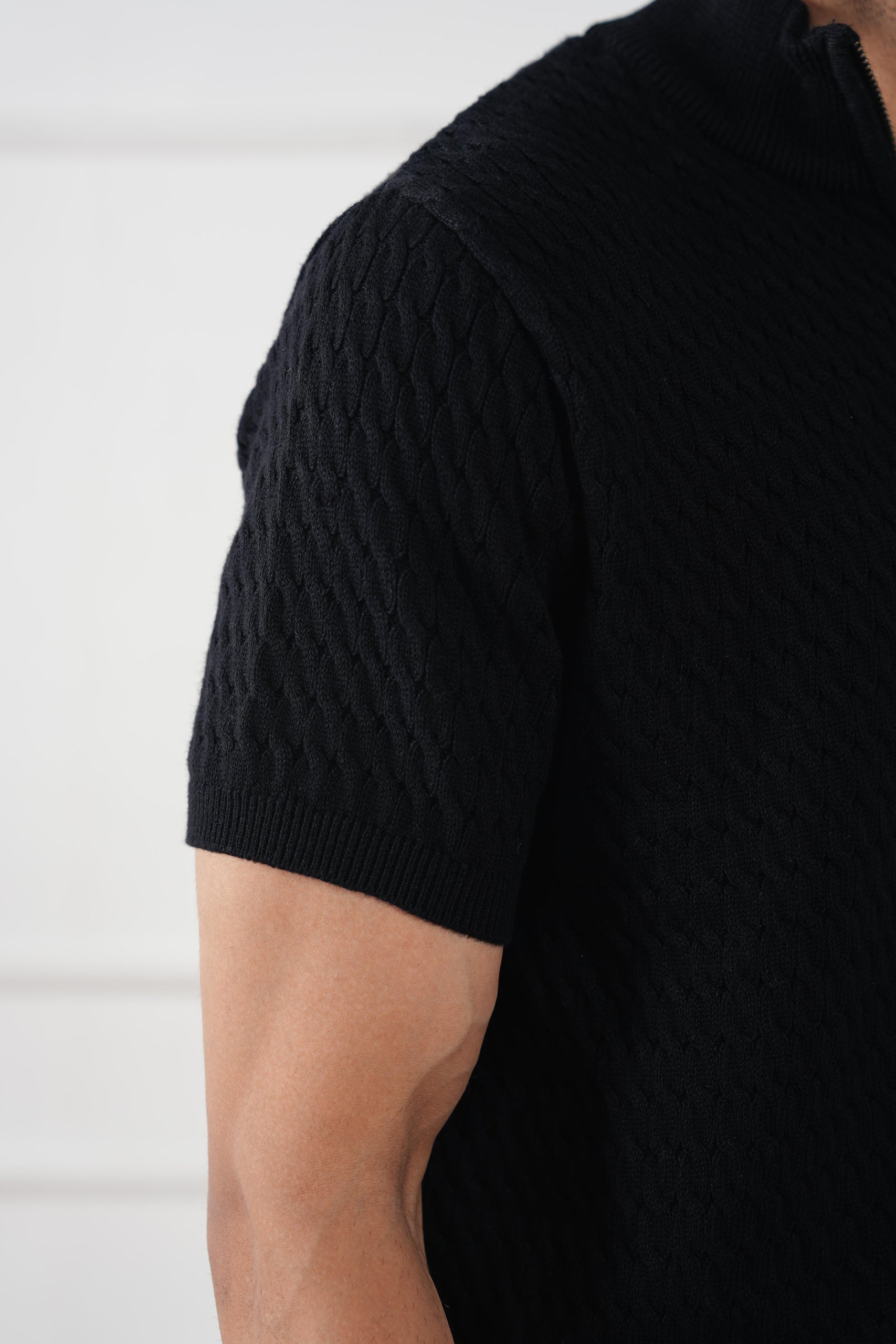 Mockneck Knit Polo Shirt (MKP-13)