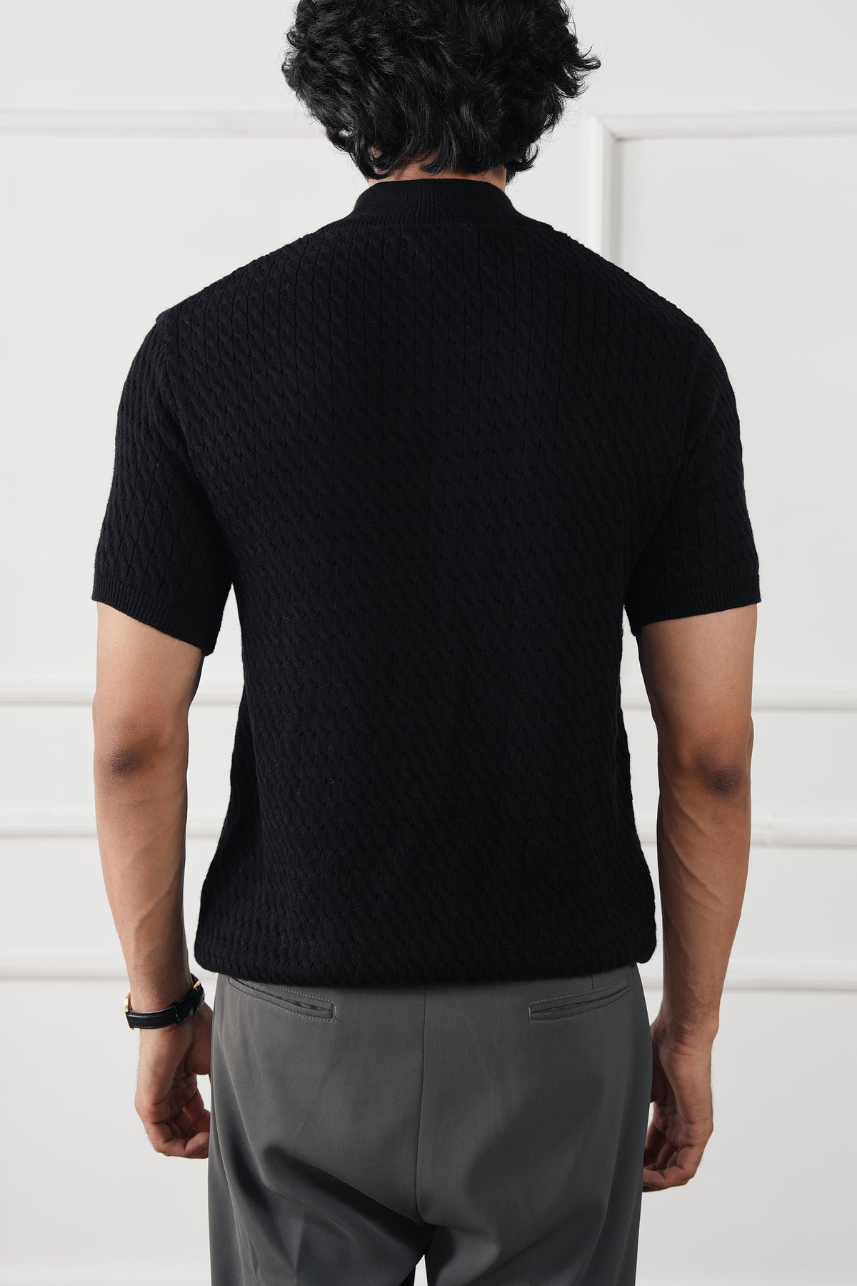Mockneck Knit Polo Shirt (MKP-13)