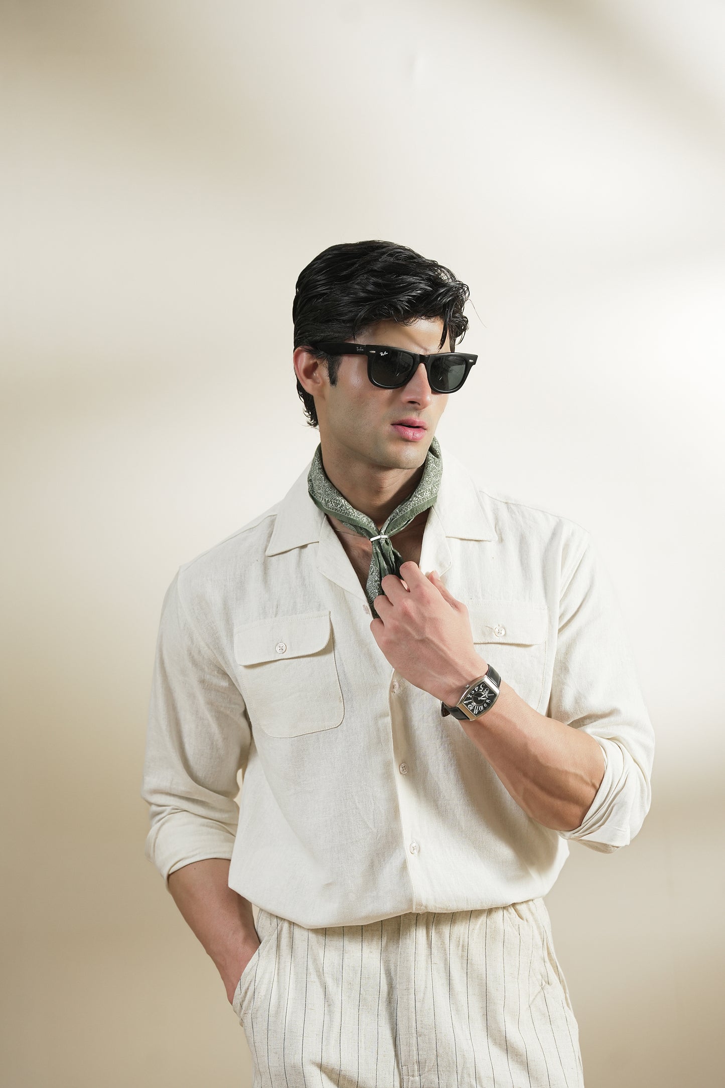 Double Pocket Linen Shirt (MCS-07)