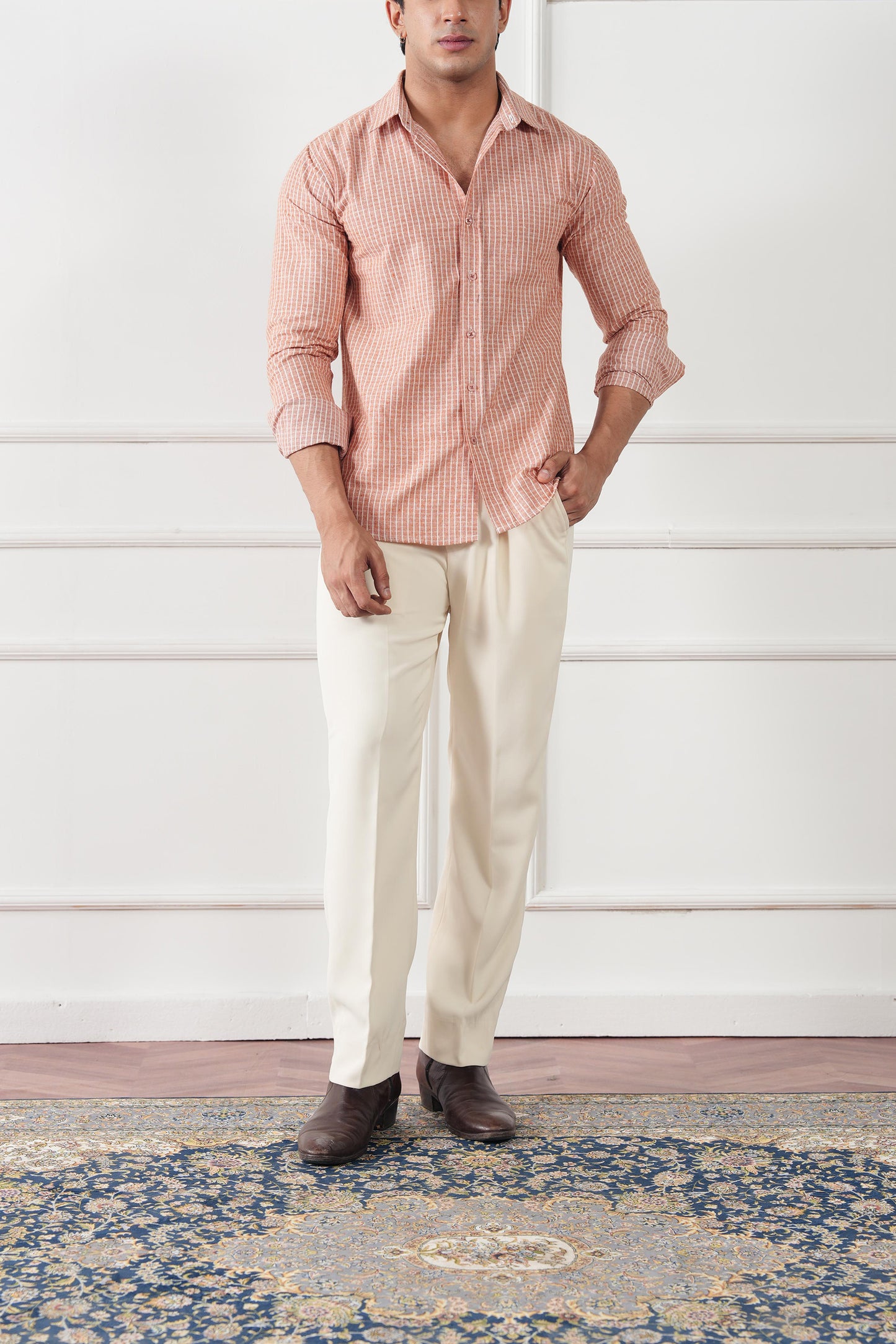 Striped Regular Fit Shirt (MCS-04)