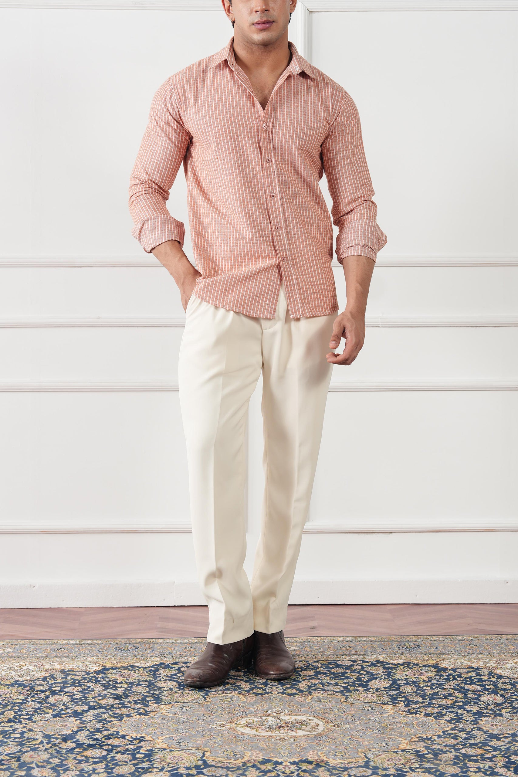 Striped Regular Fit Shirt (MCS-04)
