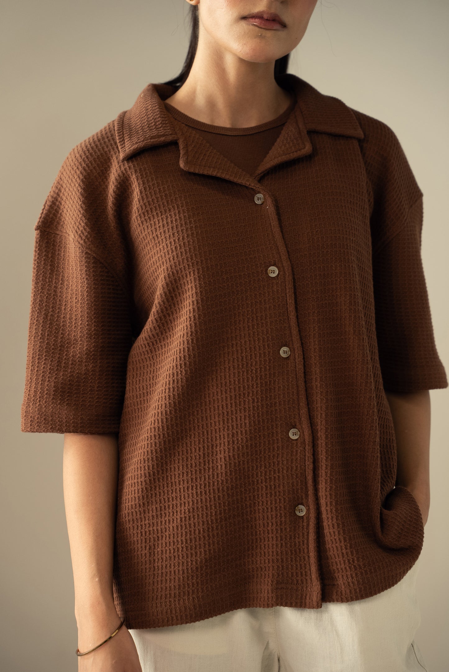 Waffle Knit Cuban Shirt (WBD-01)