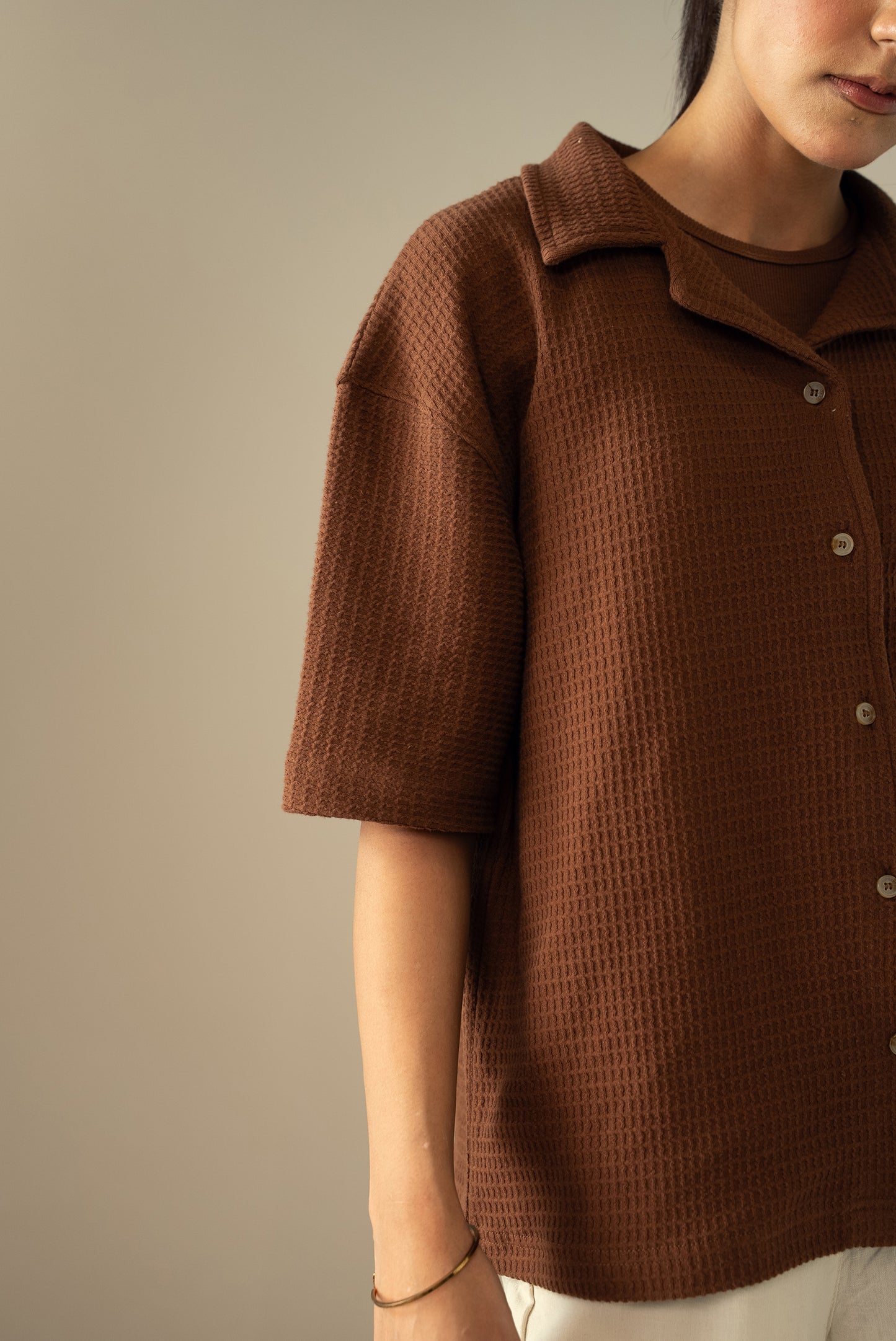 Waffle Knit Cuban Shirt (WBD-01)