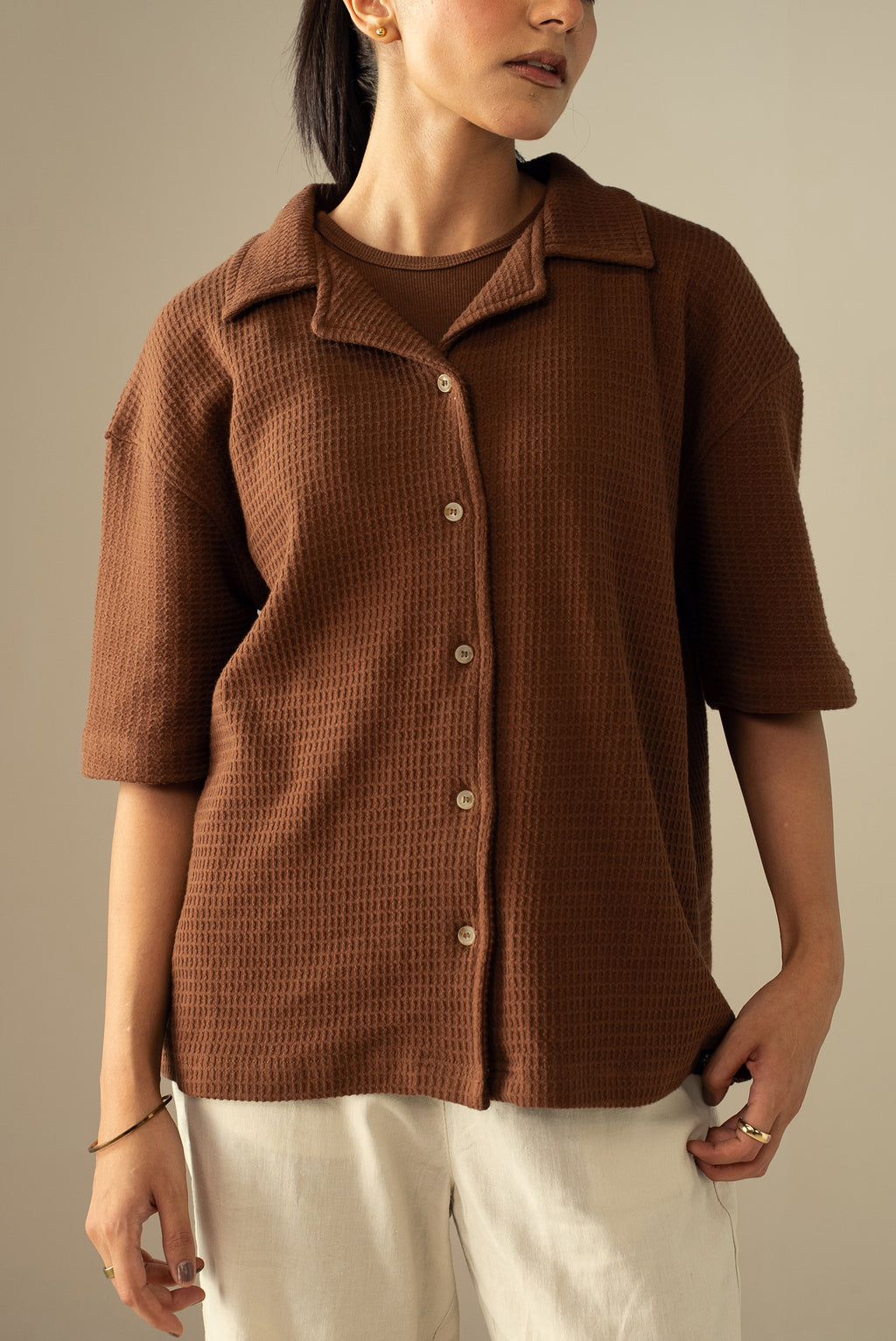 Waffle Knit Cuban Shirt (WBD-01)