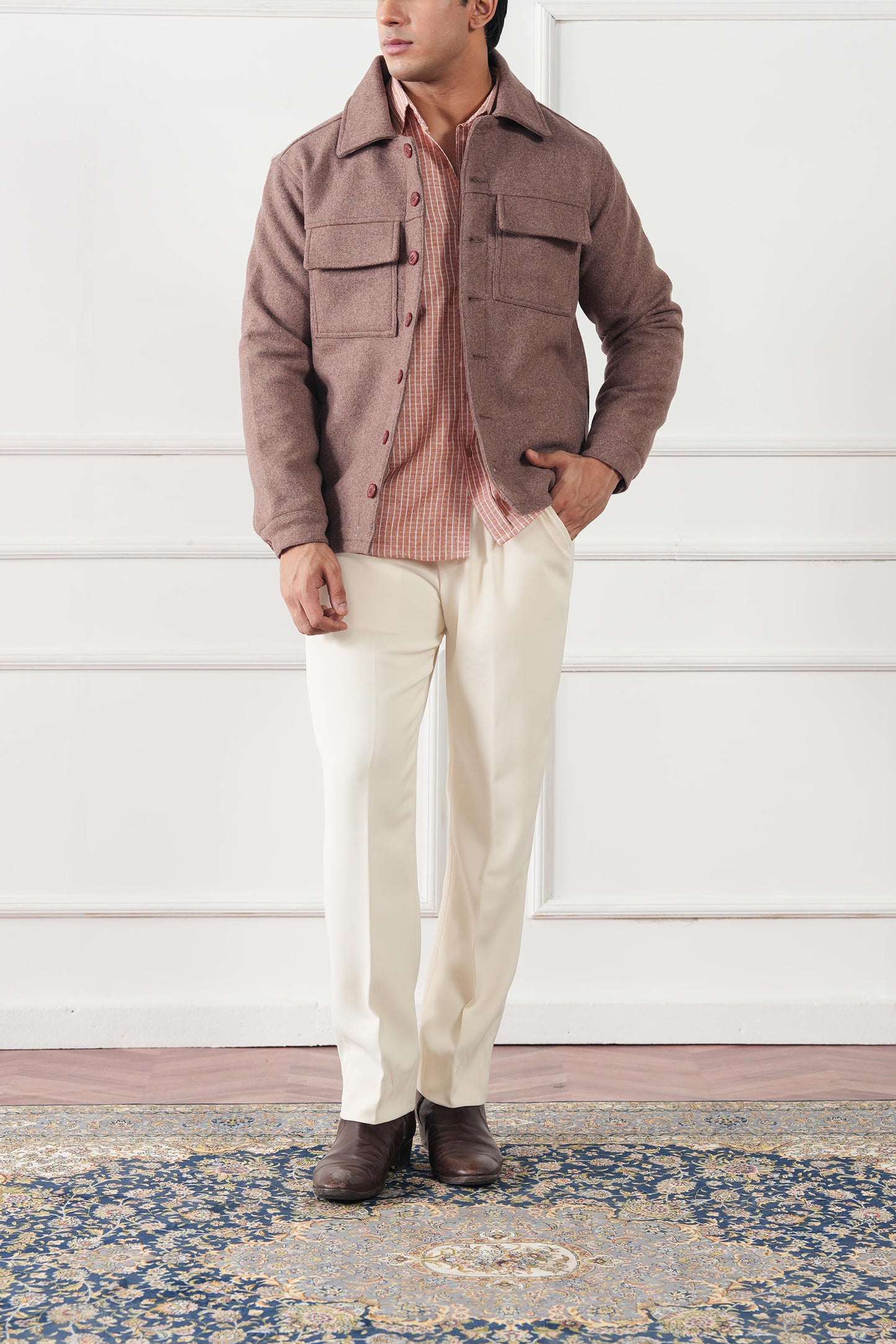 Striped Regular Fit Shirt (MCS-04)