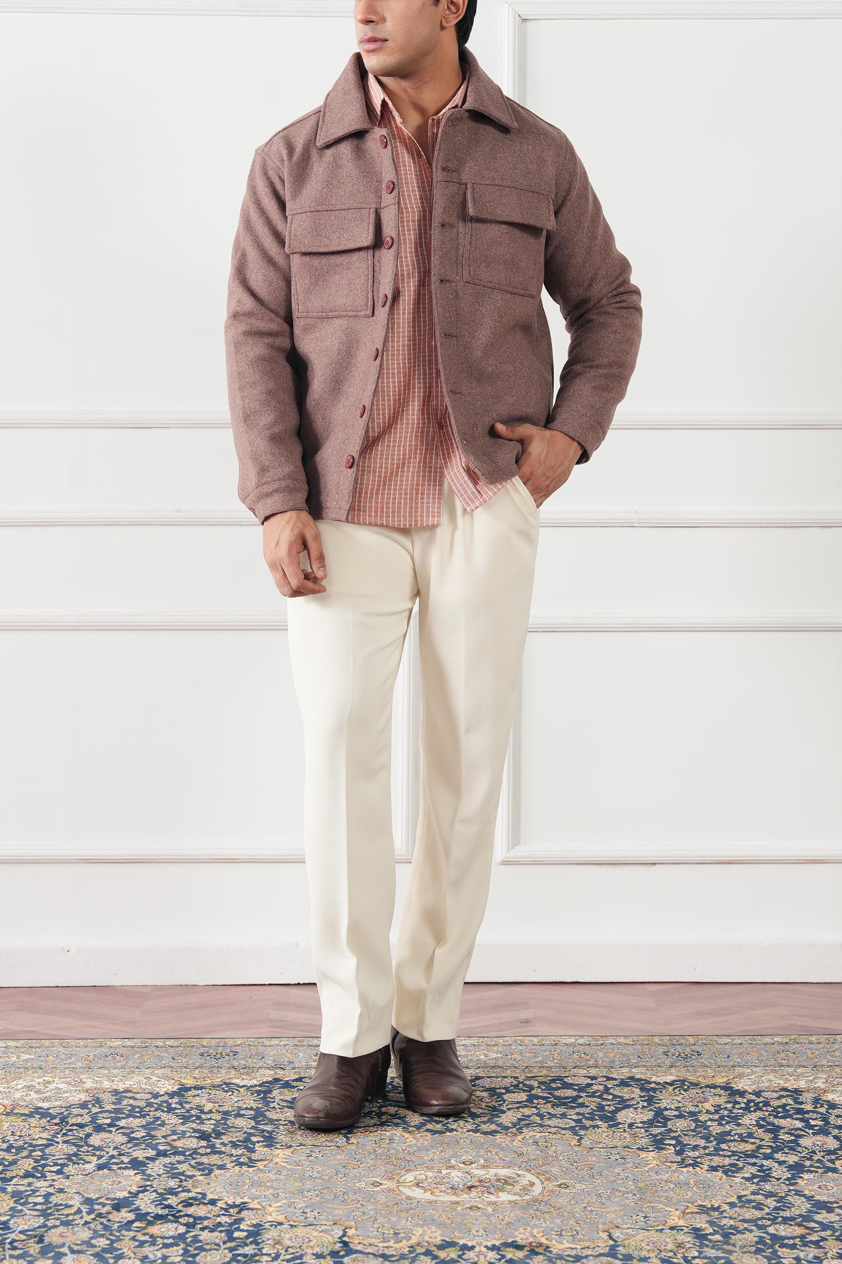 Striped Regular Fit Shirt (MCS-04)