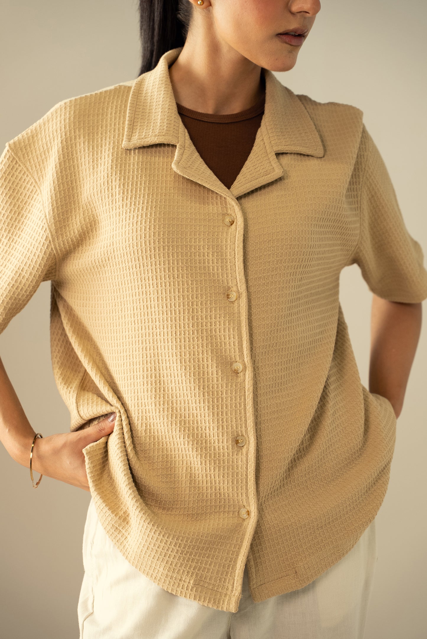 Waffle Knit Cuban Shirt (WBD-02)