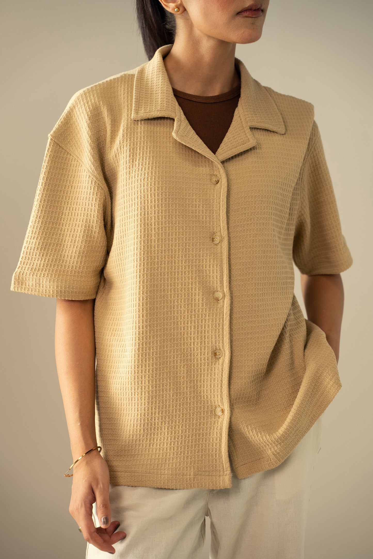 Waffle Knit Cuban Shirt (WBD-02)