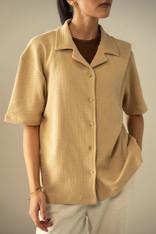 Waffle Knit Cuban Shirt (WBD-02)