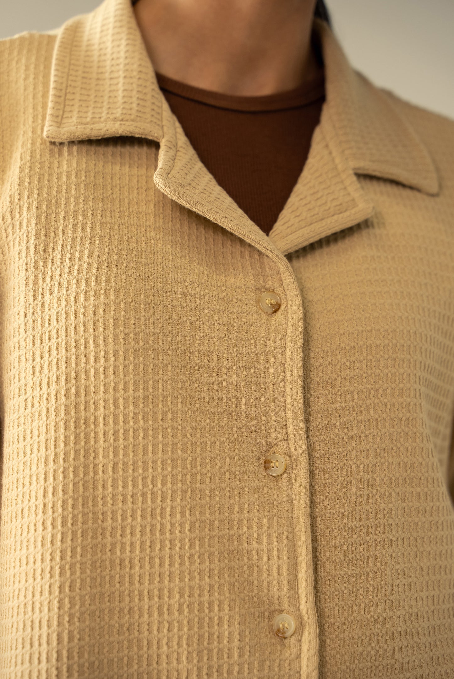 Waffle Knit Cuban Shirt (WBD-02)
