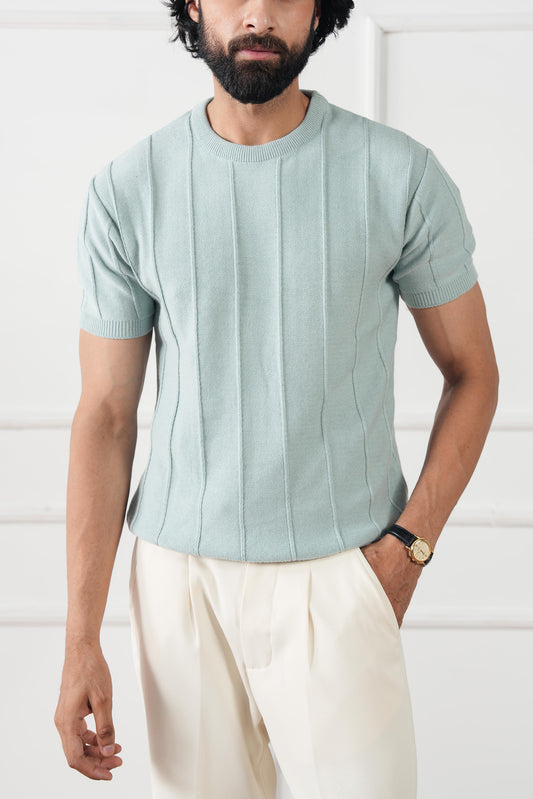 Striped Knit T-Shirt (MKT-01)