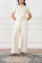 Drop Needle Knit Polo Shirt (WKP-03)
