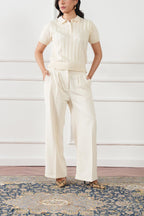Drop Needle Knit Polo Shirt (WKP-03)