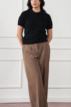Drop Needle Knit Polo Shirt (WKP-04)
