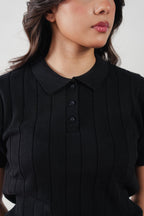 Drop Needle Knit Polo Shirt (WKP-04)