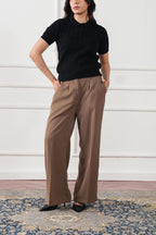 Drop Needle Knit Polo Shirt (WKP-04)