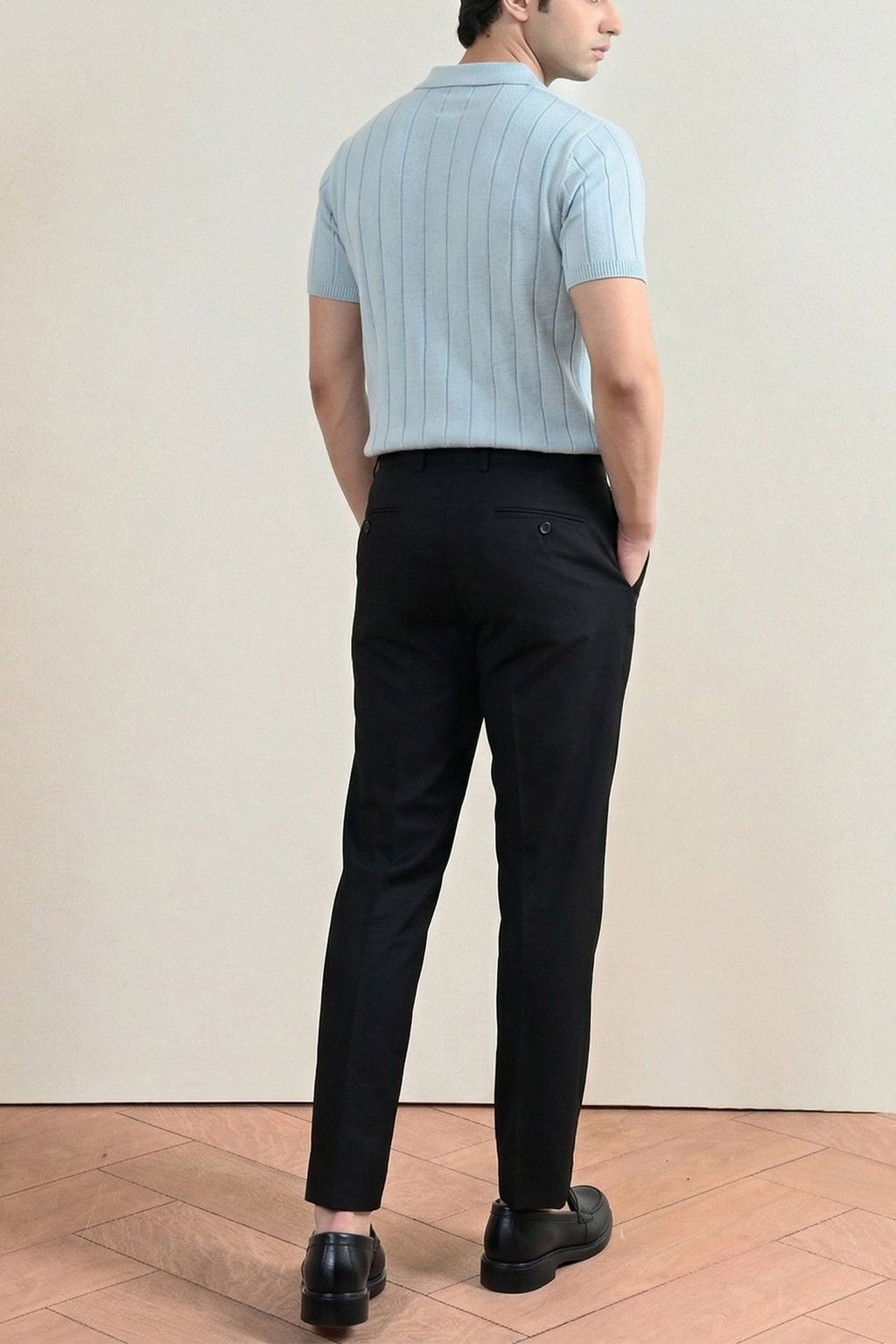 Drop Needle Knit Polo Shirt  (MKP-11)