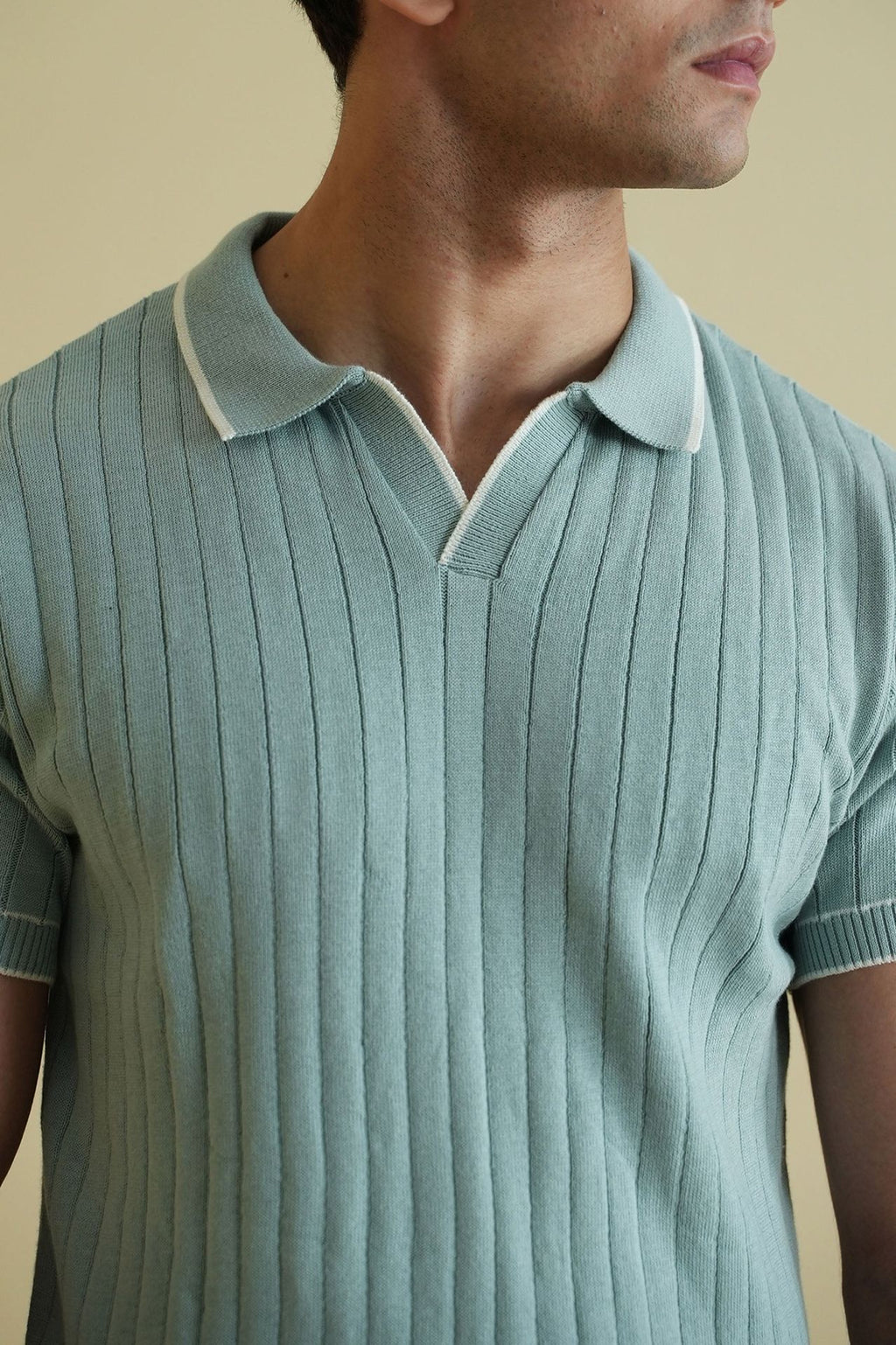 Drop Needle Knitted Polo Shirt (KPS-20)