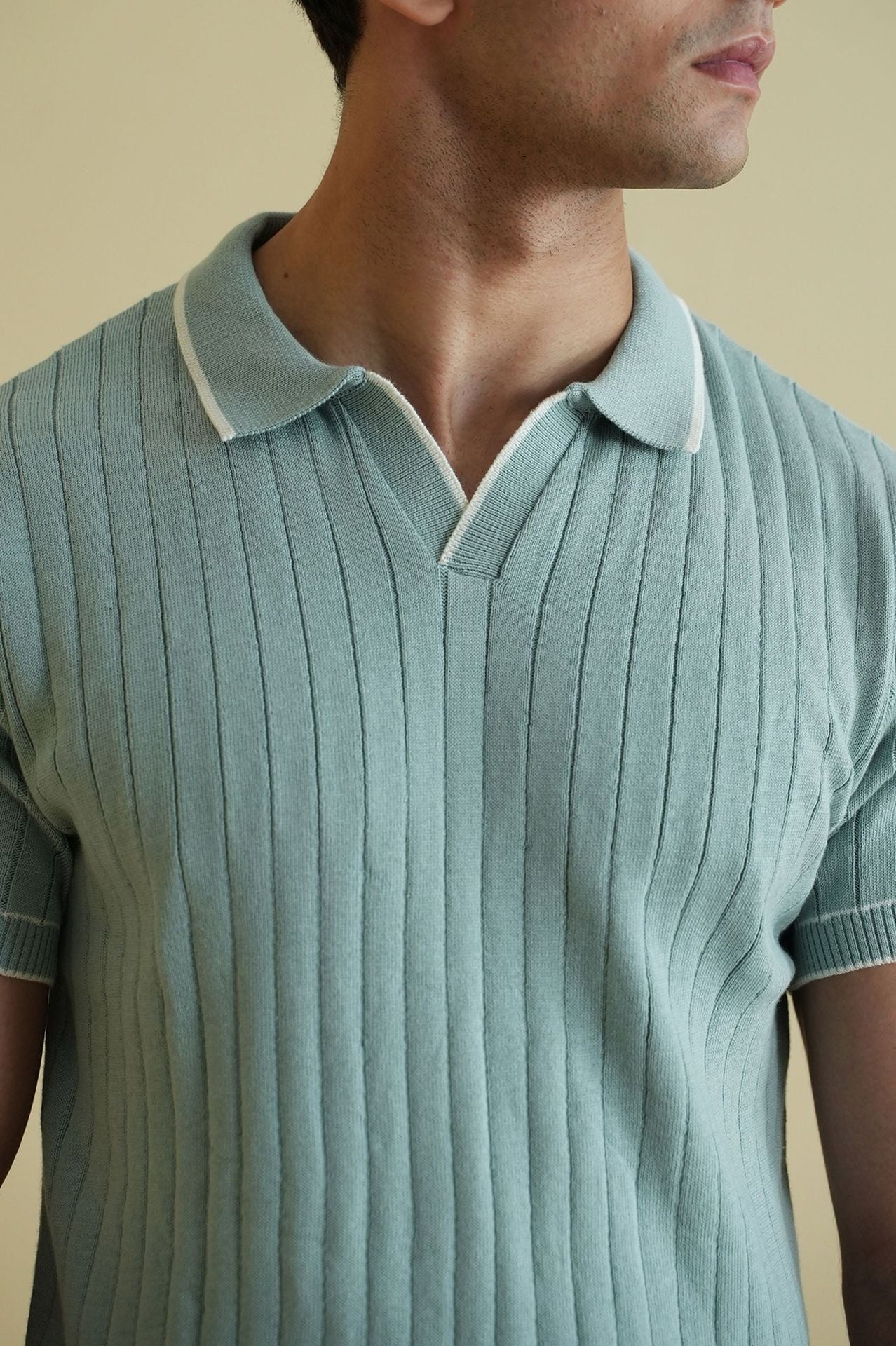 Drop Needle Knitted Polo Shirt (KPS-20)