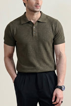Textured Knit Polo Shirt (MKP-18)