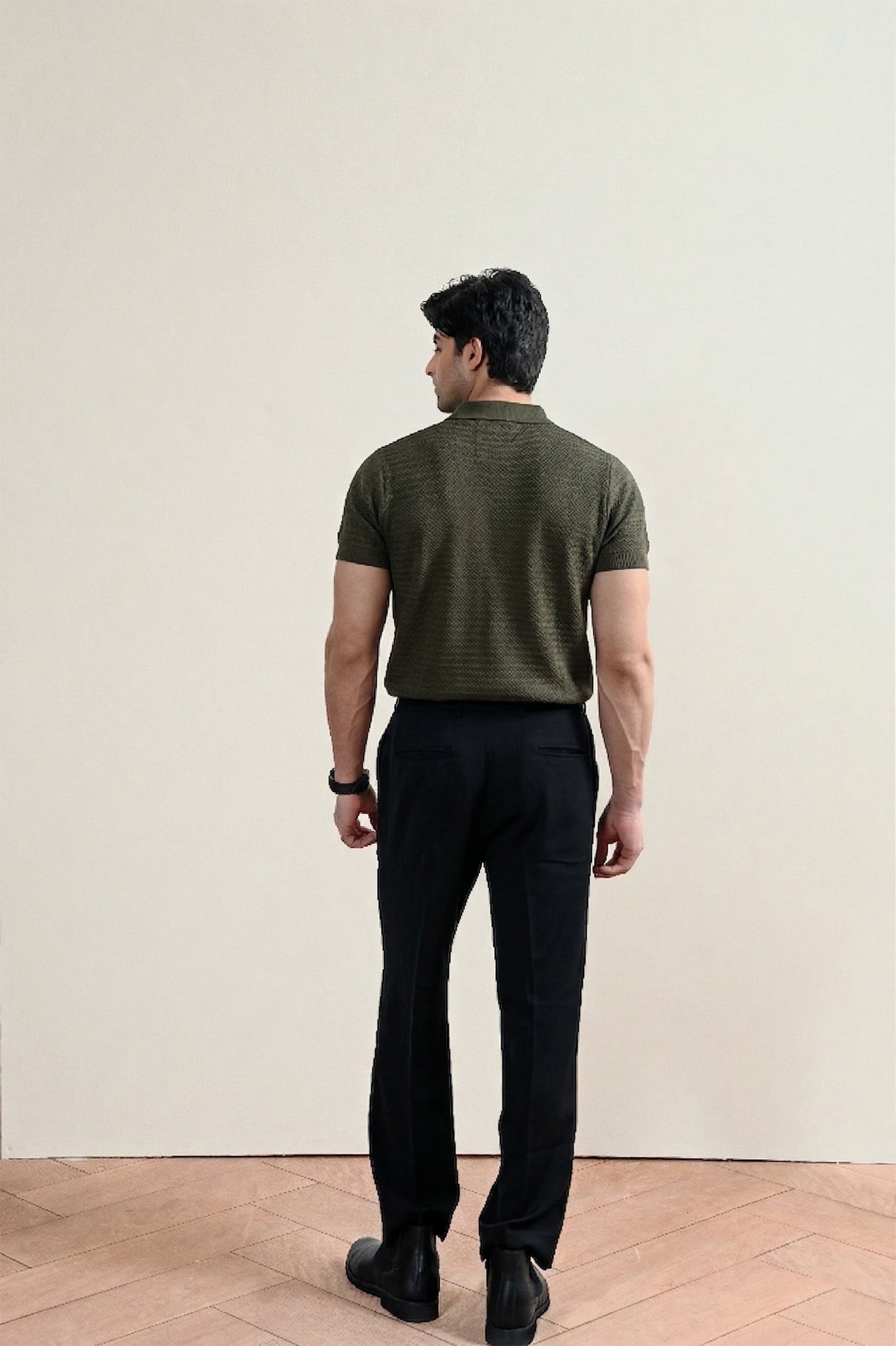 Textured Knit Polo Shirt (MKP-18)