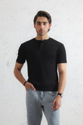 Ribbed Henley Shirt