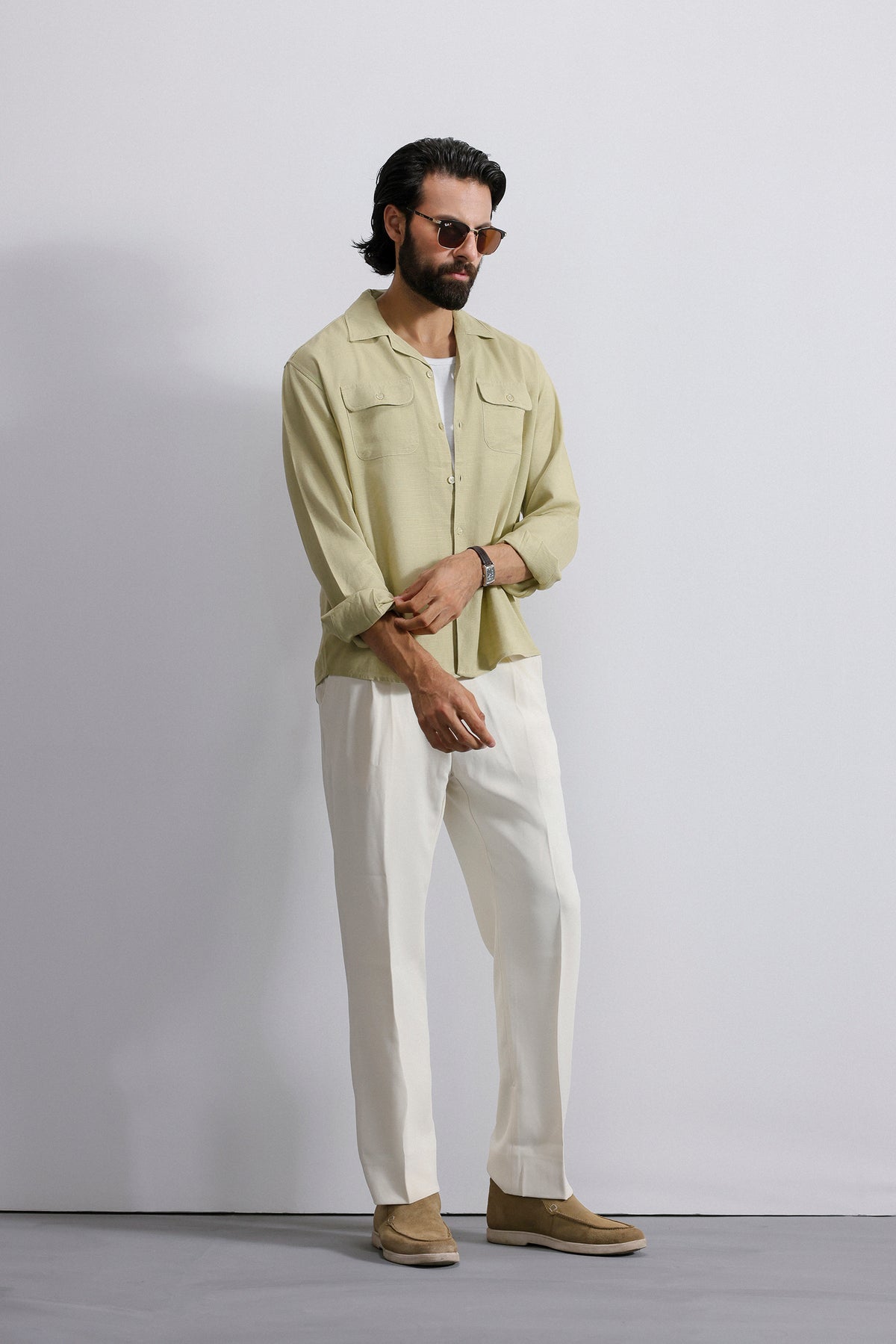 Double Pocket Linen Shirt