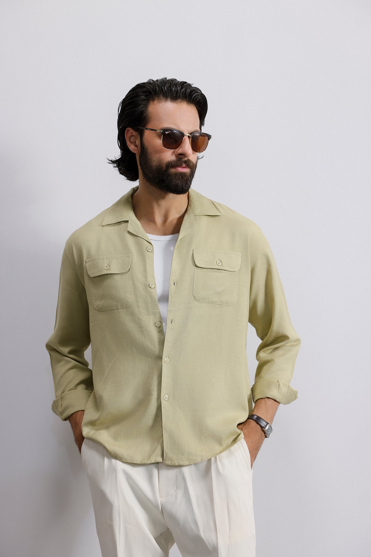 Double Pocket Linen Shirt