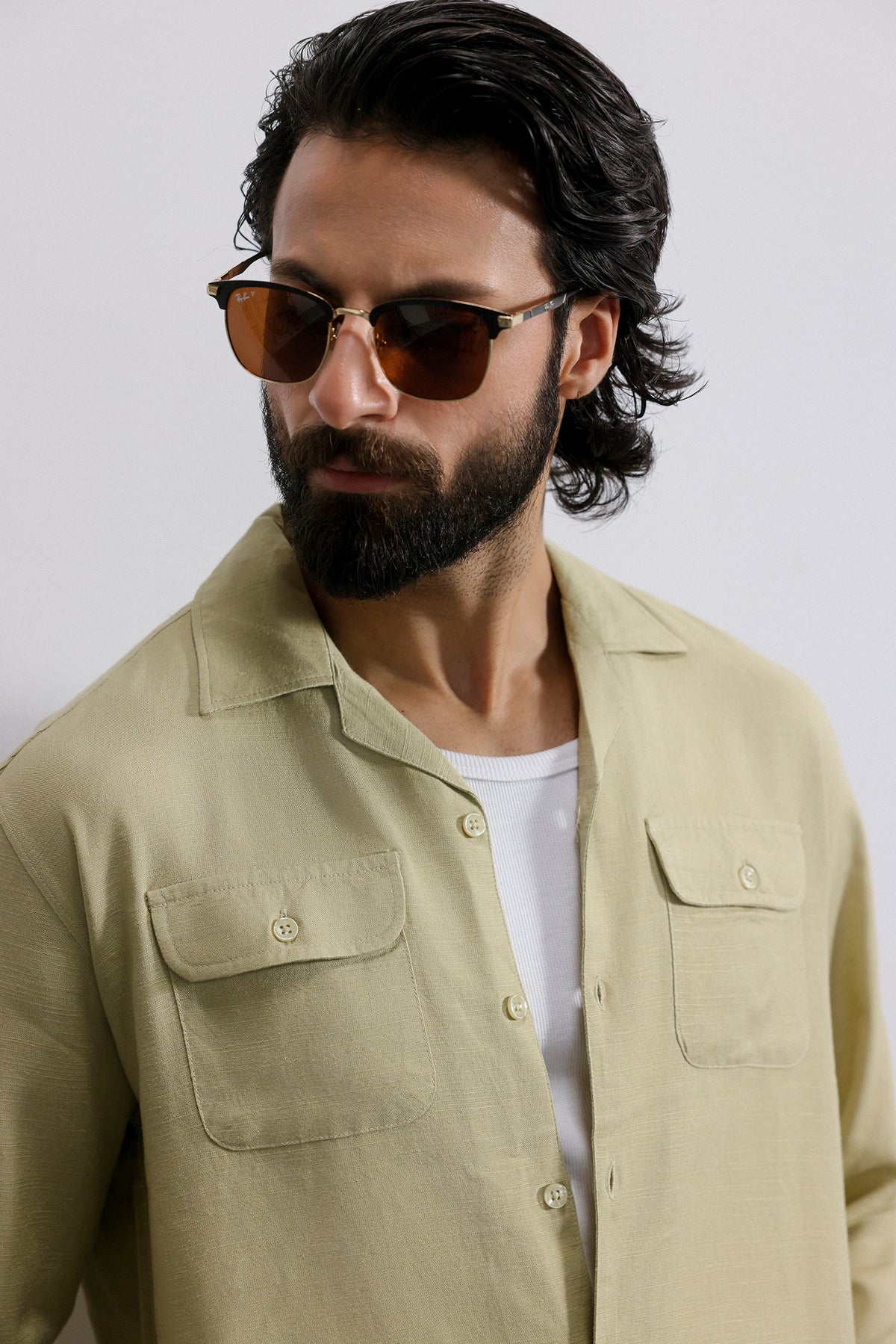 Double Pocket Linen Shirt