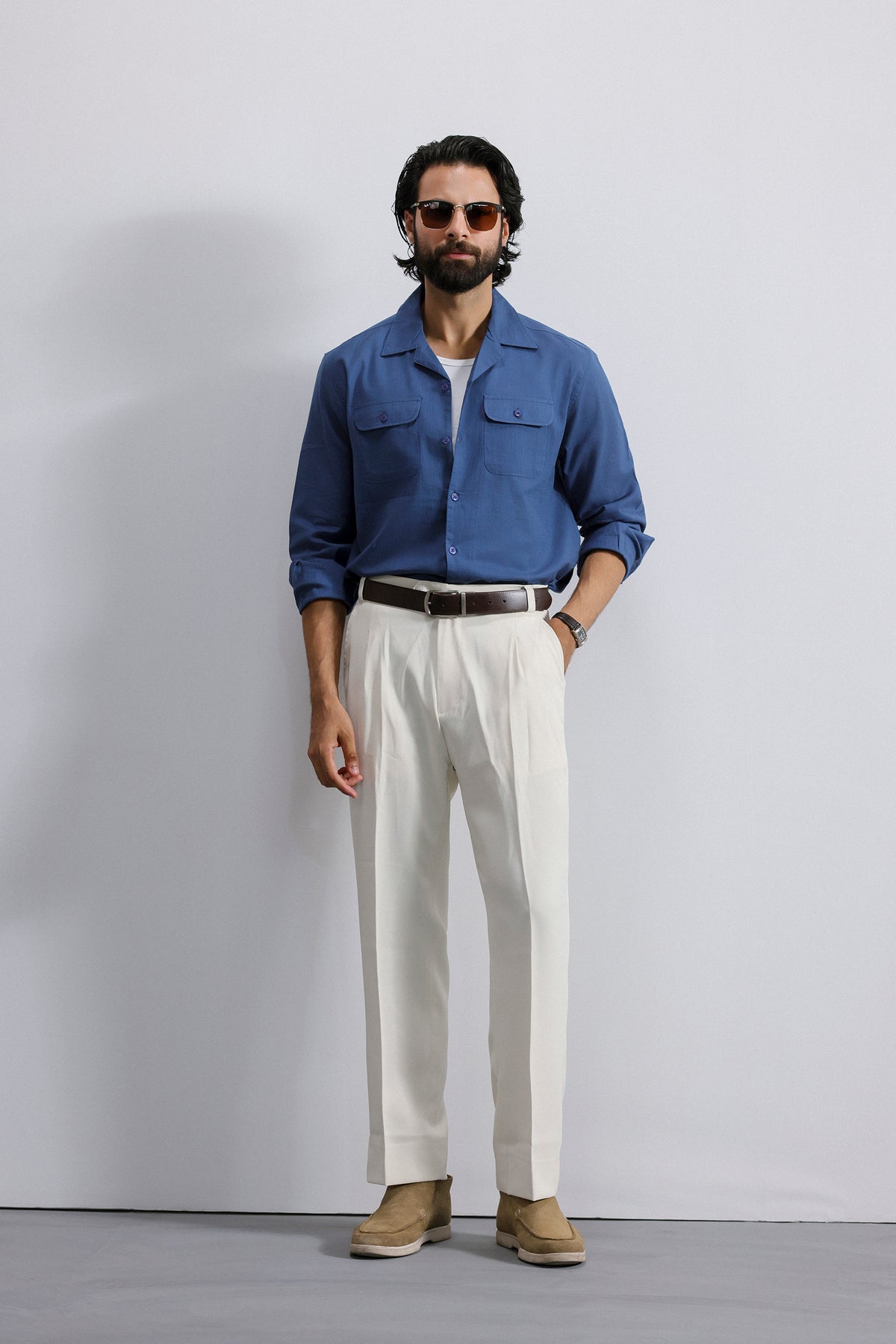 Double Pocket Linen Shirt