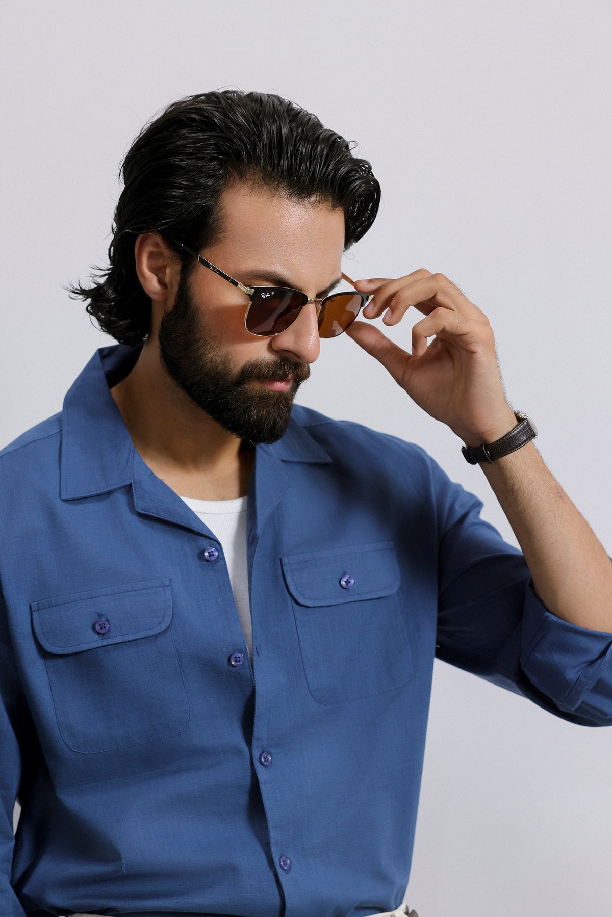 Double Pocket Linen Shirt