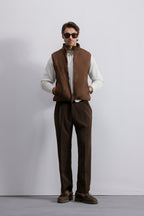Quilted Suede Gilet