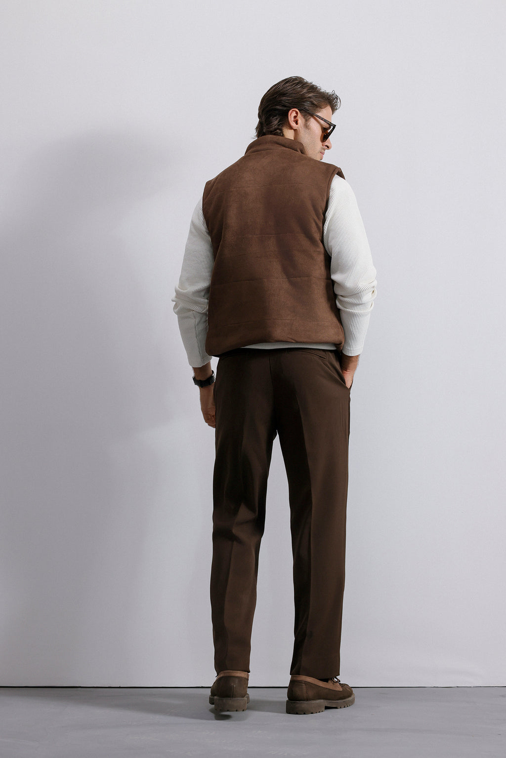 Quilted Suede Gilet