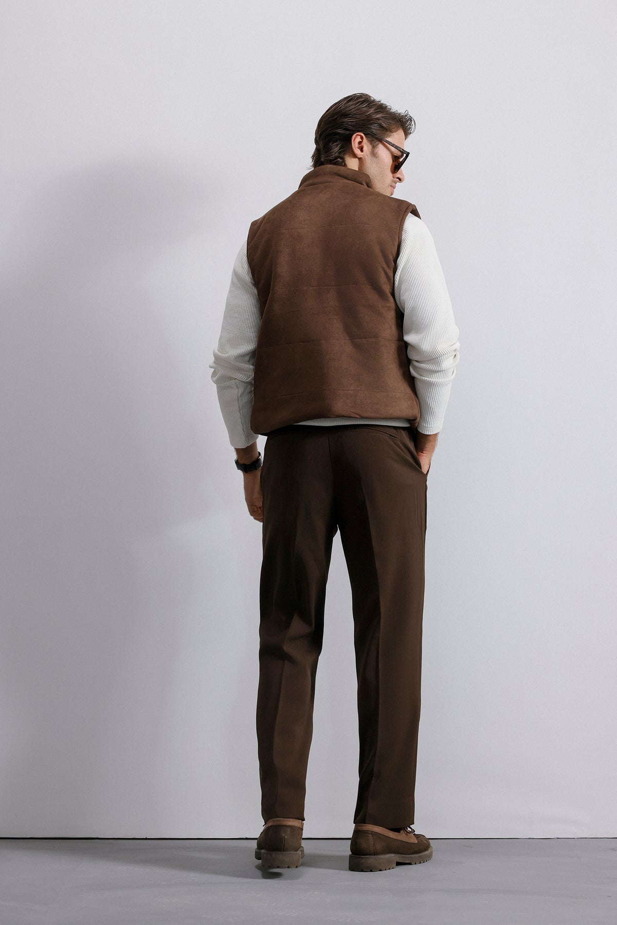 Quilted Suede Gilet